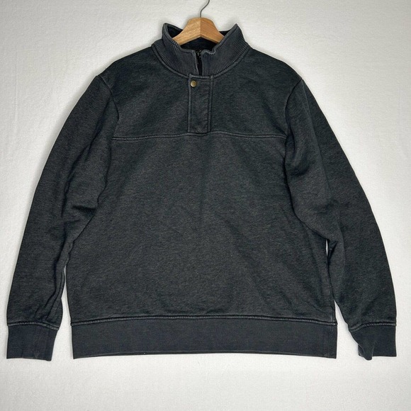 Orvis Other - ORVIS Pullover Sweatshirt Quarter Zip Snap Long Sleeve Gray Fly Fishing